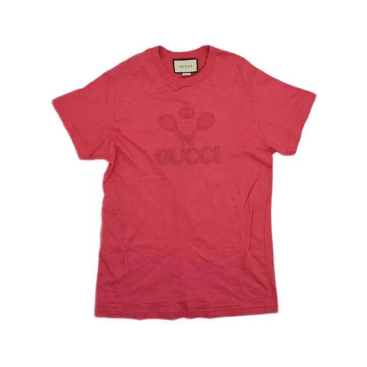 Gucci Gucci SS23 Pink Logo Embroidered T-Shirt Size US XS / EU 42 / 0 - 2 Thumbnail
