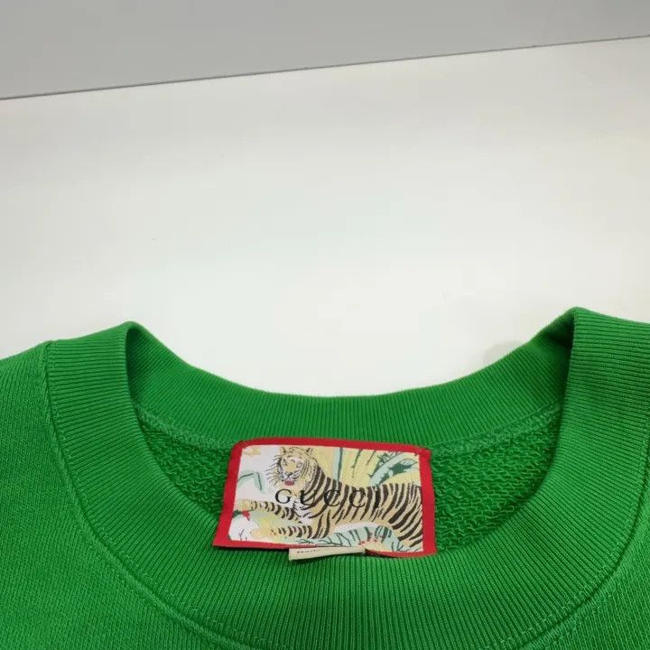 Gucci Gucci Men's Green Tiger Print Sweatshirt Size US M / EU 48-50 / 2 - 4 Thumbnail