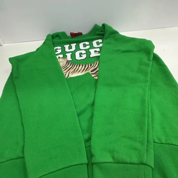 Gucci Gucci Men's Green Tiger Print Sweatshirt Size US M / EU 48-50 / 2 - 11 Thumbnail