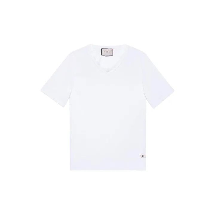 Gucci Gucci V-Neck Logo Short Sleeve T-Shirt Size US L / EU 52-54 / 3 - 2 Thumbnail