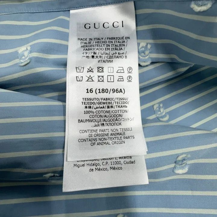 Gucci Gucci Striped Cotton Shirt for Men Size US XL / EU 56 / 4 - 4 Thumbnail