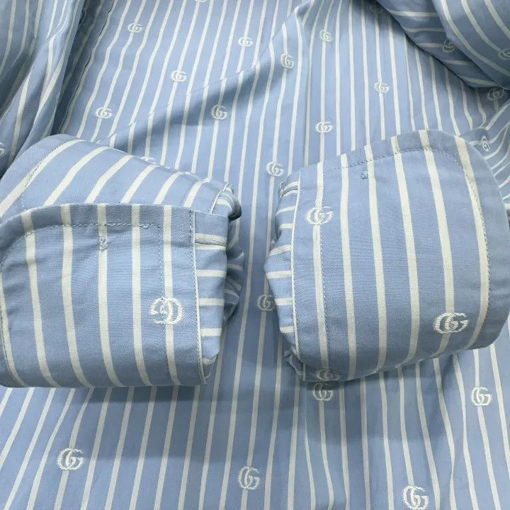 Gucci Gucci Striped Cotton Shirt for Men Size US XL / EU 56 / 4 - 8 Thumbnail