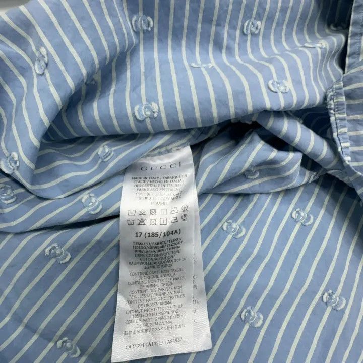 Gucci Gucci Striped Cotton Shirt for Men Size US L / EU 52-54 / 3 - 5 Thumbnail