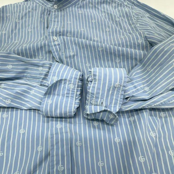 Gucci Gucci Striped Cotton Shirt for Men Size US L / EU 52-54 / 3 - 8 Thumbnail