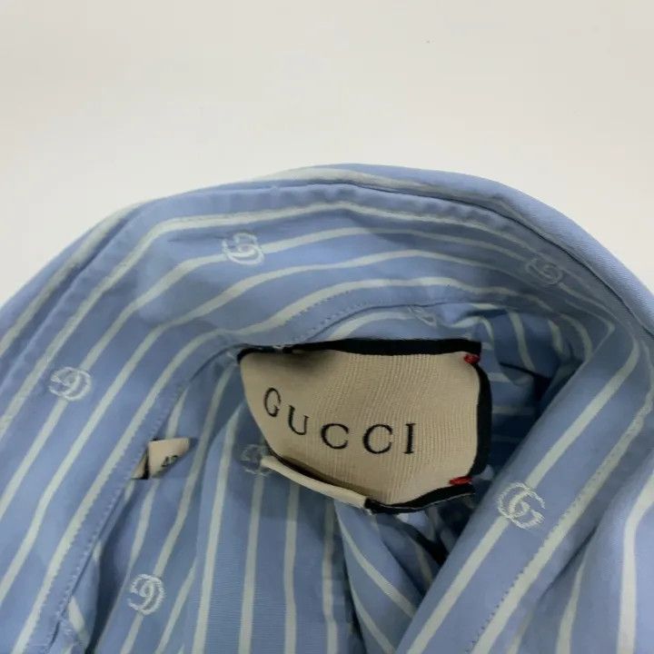 Gucci Gucci Striped Cotton Shirt for Men Size US L / EU 52-54 / 3 - 4 Thumbnail