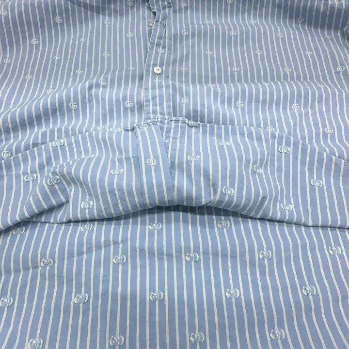 Gucci Gucci Striped Cotton Shirt for Men Size US L / EU 52-54 / 3 - 7 Thumbnail