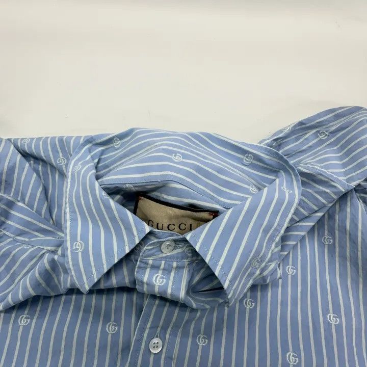 Gucci Gucci Striped Cotton Shirt for Men Size US L / EU 52-54 / 3 - 6 Thumbnail