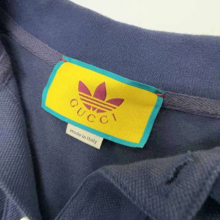 Gucci Gucci x Adidas Blue Embroidered Polo Shirt Size US M / EU 48-50 / 2 - 6 Thumbnail