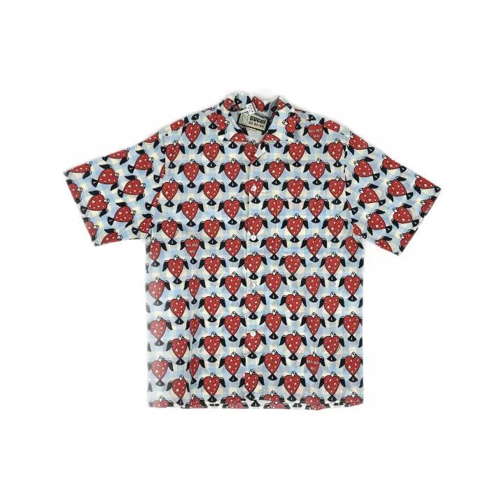 Gucci Gucci x Harry Styles Heart Print Shirt Size US L / EU 52-54 / 3 - 2 Thumbnail