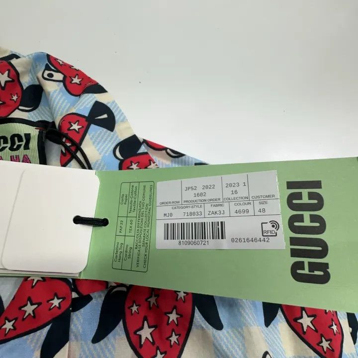 Gucci Gucci x Harry Styles Heart Print Shirt Size US L / EU 52-54 / 3 - 4 Thumbnail