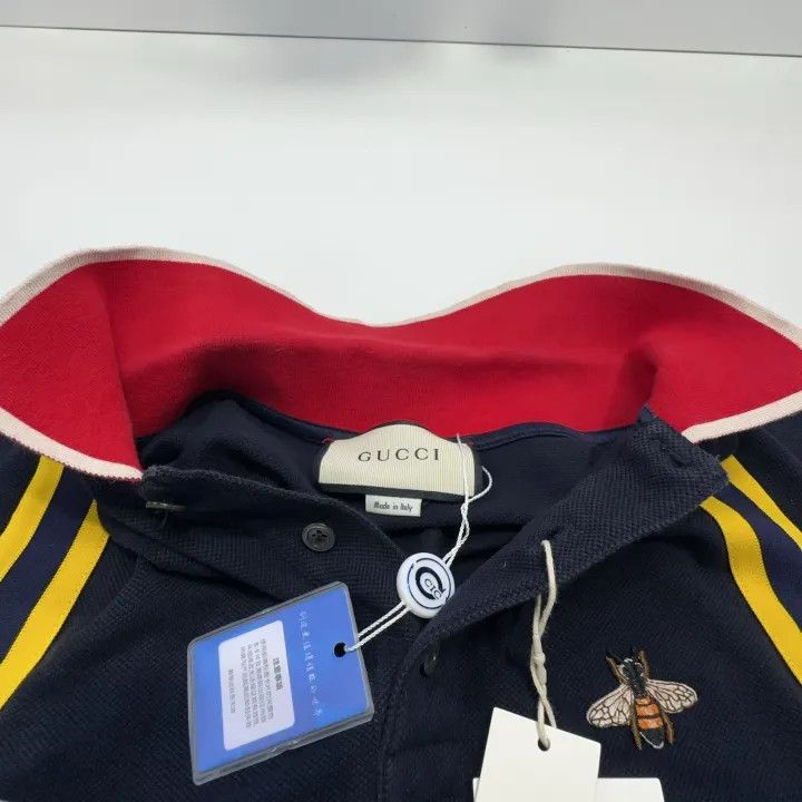 Gucci Gucci Bee Pattern Cotton Polo Shirt for Men Size US M / EU 48-50 / 2 - 8 Thumbnail