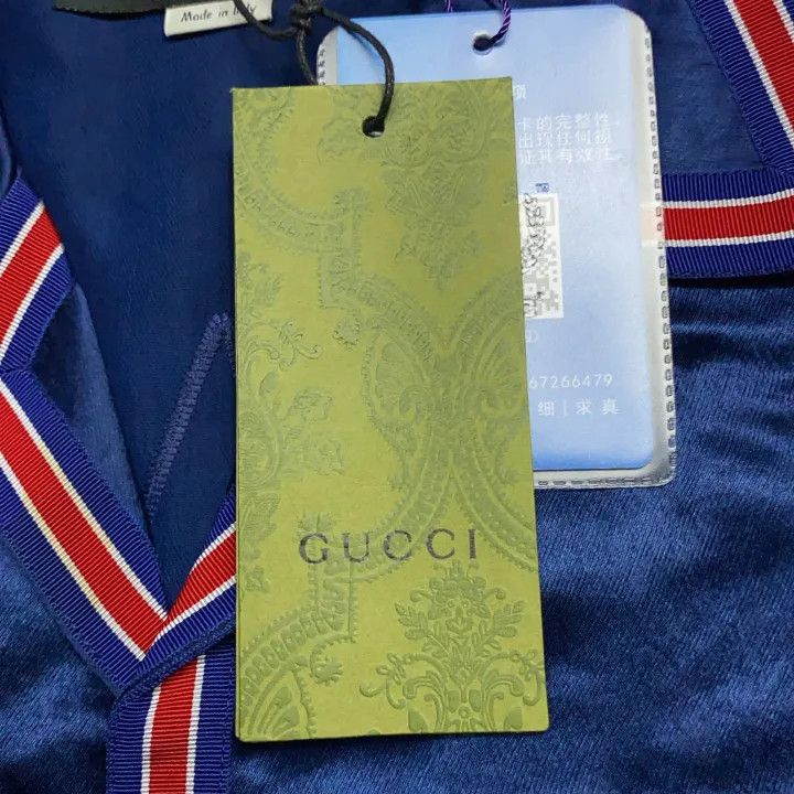 Gucci Gucci Blue Button-Up Casual T-Shirt Size US M / EU 48-50 / 2 - 4 Thumbnail