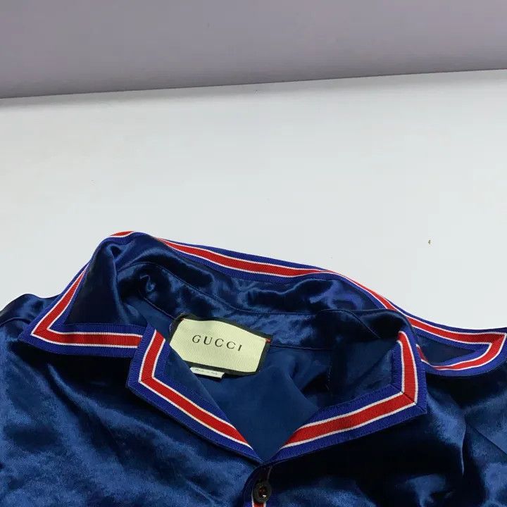 Gucci Gucci Blue Button-Up Casual T-Shirt Size US M / EU 48-50 / 2 - 7 Thumbnail