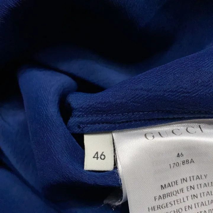 Gucci Gucci Blue Button-Up Casual T-Shirt Size US M / EU 48-50 / 2 - 2 Thumbnail