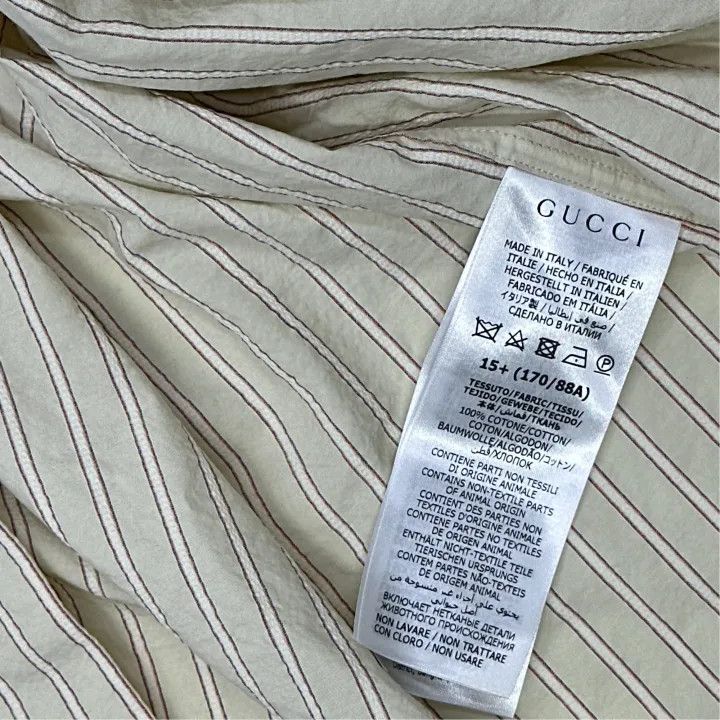 Gucci Gucci SS23 Striped Button-Up Shirt for Men Size US M / EU 48-50 / 2 - 3 Thumbnail
