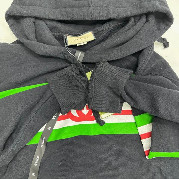Gucci GUCCI Black Hooded Sweatshirt with Double G Print Size US M / EU 48-50 / 2 - 6 Thumbnail