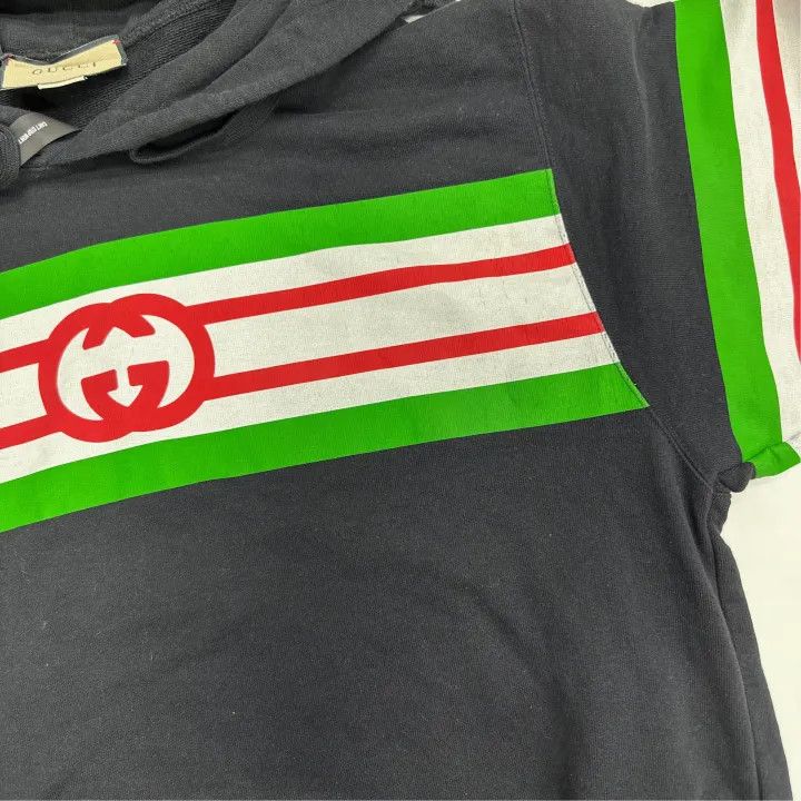 Gucci GUCCI Black Hooded Sweatshirt with Double G Print Size US M / EU 48-50 / 2 - 5 Thumbnail