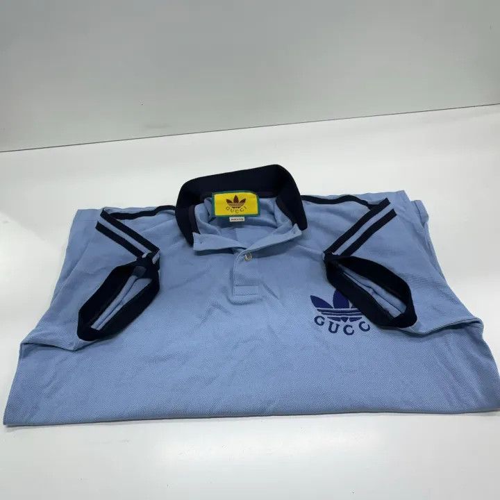 Gucci GUCCI x adidas Originals Striped Logo Polo Shirt Size US S / EU 44-46 / 1 - 7 Thumbnail