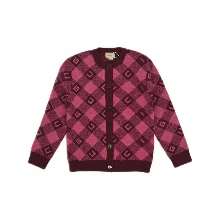 Gucci Gucci Kids Pink Wool Cardigan Sweater Size US S / EU 44-46 / 1 - 2 Thumbnail