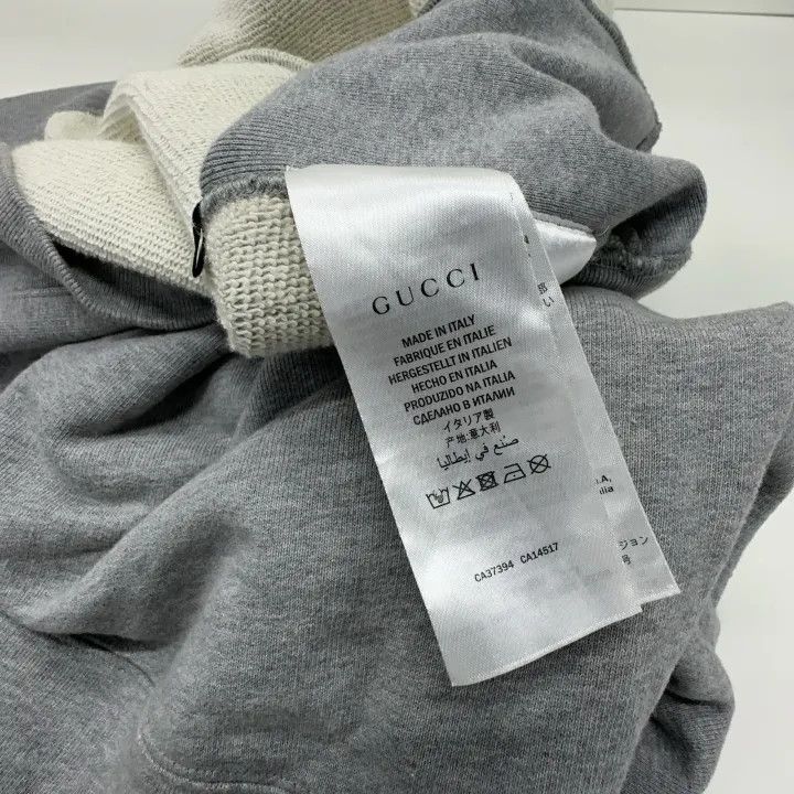 Gucci GUCCI Grey Hoodie with Logo Print Size US L / EU 52-54 / 3 - 4 Thumbnail
