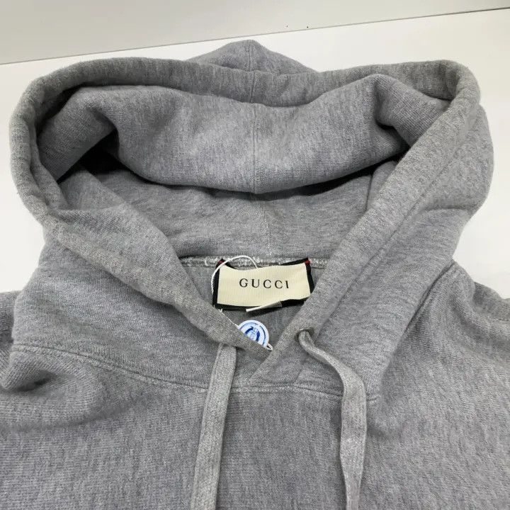 Gucci GUCCI Grey Hoodie with Logo Print Size US L / EU 52-54 / 3 - 9 Thumbnail