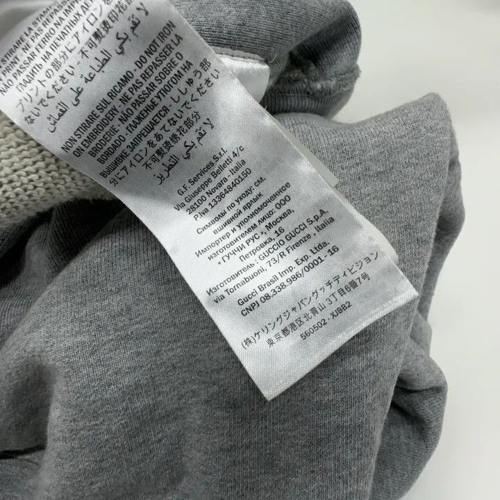 Gucci GUCCI Grey Hoodie with Logo Print Size US L / EU 52-54 / 3 - 6 Thumbnail