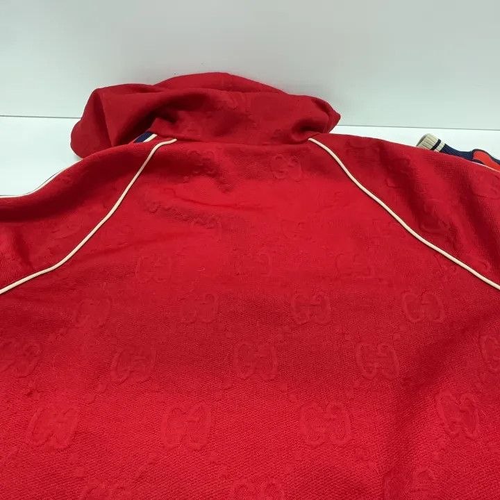 Gucci Gucci Red Hooded Zip-Up Sweatshirt Size US M / EU 48-50 / 2 - 13 Thumbnail