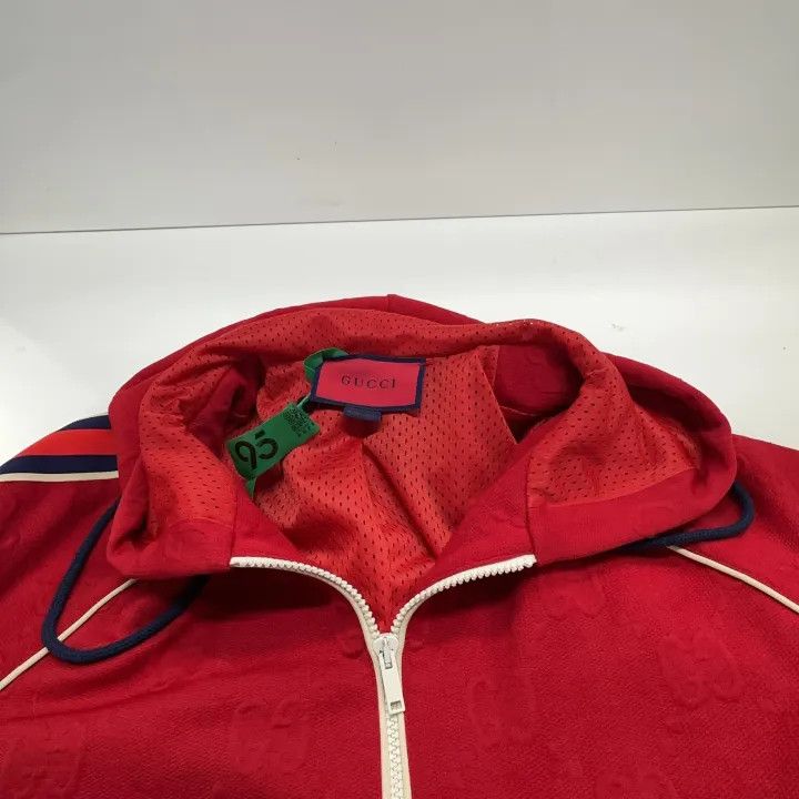 Gucci Gucci Red Hooded Zip-Up Sweatshirt Size US M / EU 48-50 / 2 - 6 Thumbnail