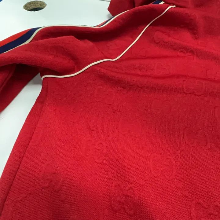 Gucci Gucci Red Hooded Zip-Up Sweatshirt Size US M / EU 48-50 / 2 - 12 Thumbnail