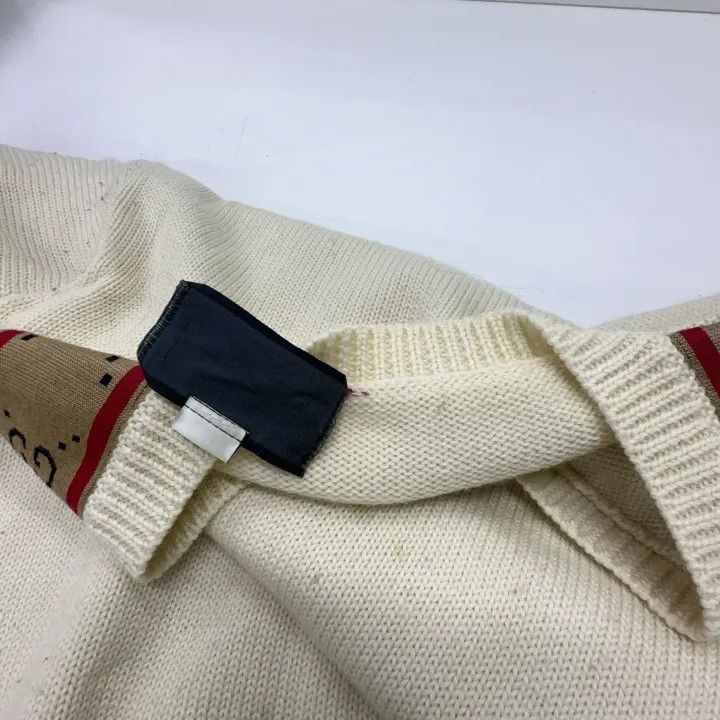 Gucci Gucci V-Neck Logo Long Sleeve Sweater Size US S / EU 44-46 / 1 - 6 Thumbnail