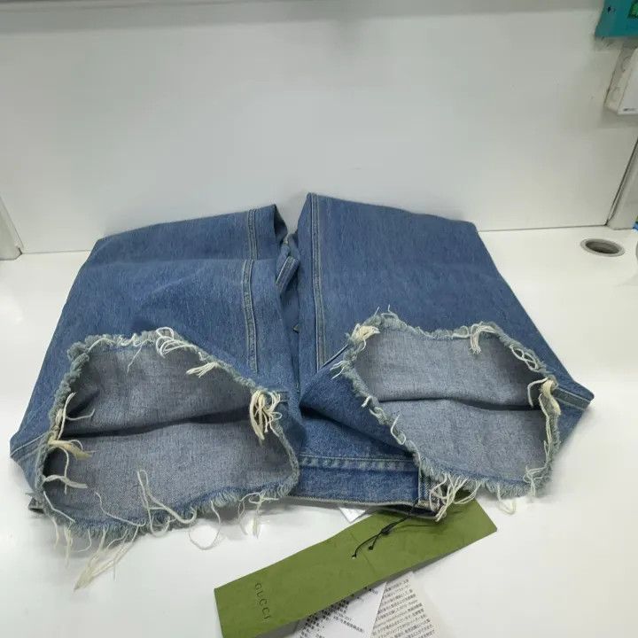 Gucci Gucci SS24 Blue Washed Straight Leg Jeans Size US 30 / EU 46 - 10 Thumbnail