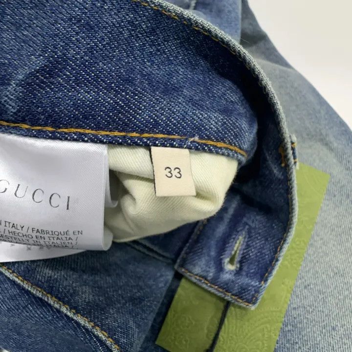 Gucci Gucci Blue Straight Fit Denim Pants Size US 33 - 5 Thumbnail