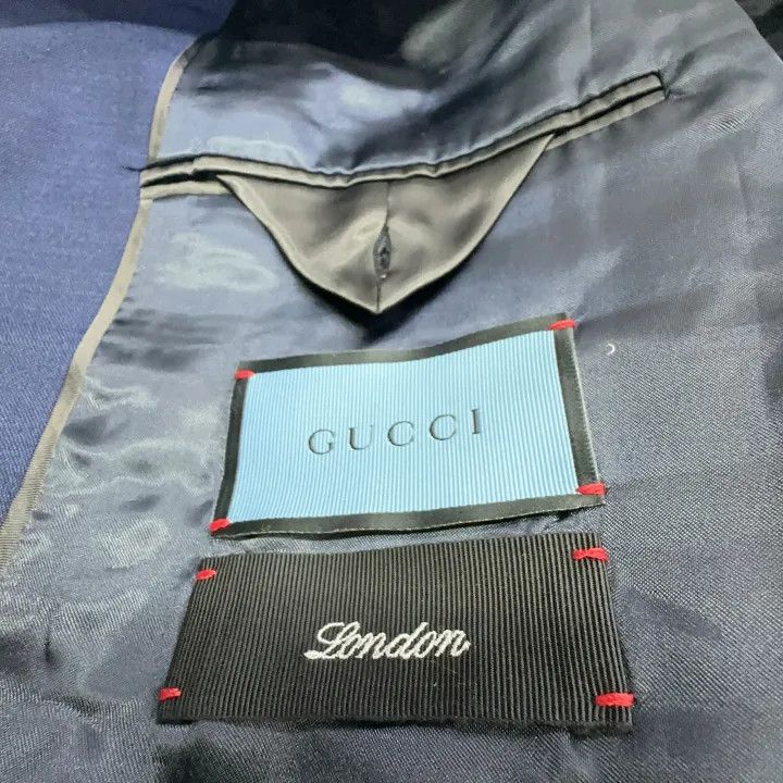Gucci Gucci Blue Single-Breasted Suit Jacket Size US XXL / EU 58 / 5 - 5 Thumbnail