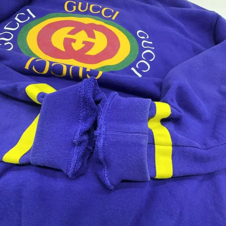 Gucci Gucci SS23 Logo Print Blue Sweatshirt Size US M / EU 48-50 / 2 - 12 Thumbnail