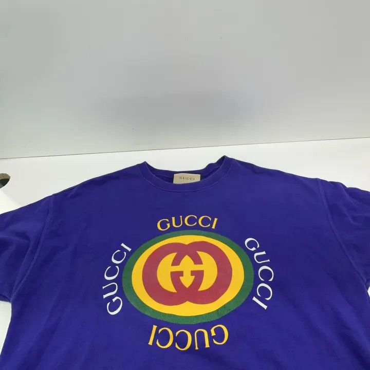 Gucci Gucci SS23 Logo Print Blue Sweatshirt Size US M / EU 48-50 / 2 - 8 Thumbnail