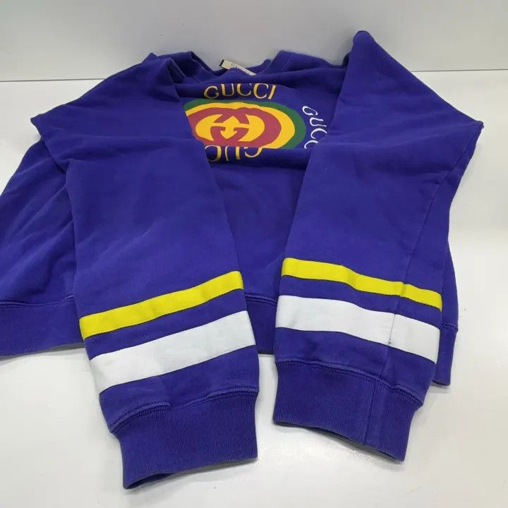 Gucci Gucci SS23 Logo Print Blue Sweatshirt Size US M / EU 48-50 / 2 - 11 Thumbnail