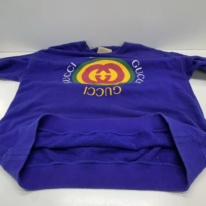 Gucci Gucci SS23 Logo Print Blue Sweatshirt Size US M / EU 48-50 / 2 - 10 Thumbnail
