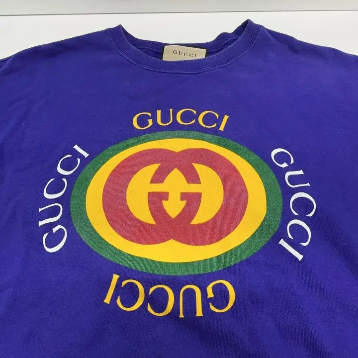 Gucci Gucci SS23 Logo Print Blue Sweatshirt Size US M / EU 48-50 / 2 - 7 Thumbnail