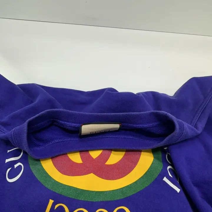 Gucci Gucci SS23 Logo Print Blue Sweatshirt Size US M / EU 48-50 / 2 - 6 Thumbnail