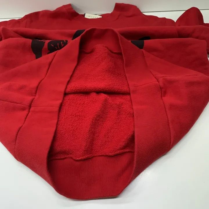 Gucci Gucci Red Printed Crewneck Sweatshirt Size US L / EU 52-54 / 3 - 9 Thumbnail
