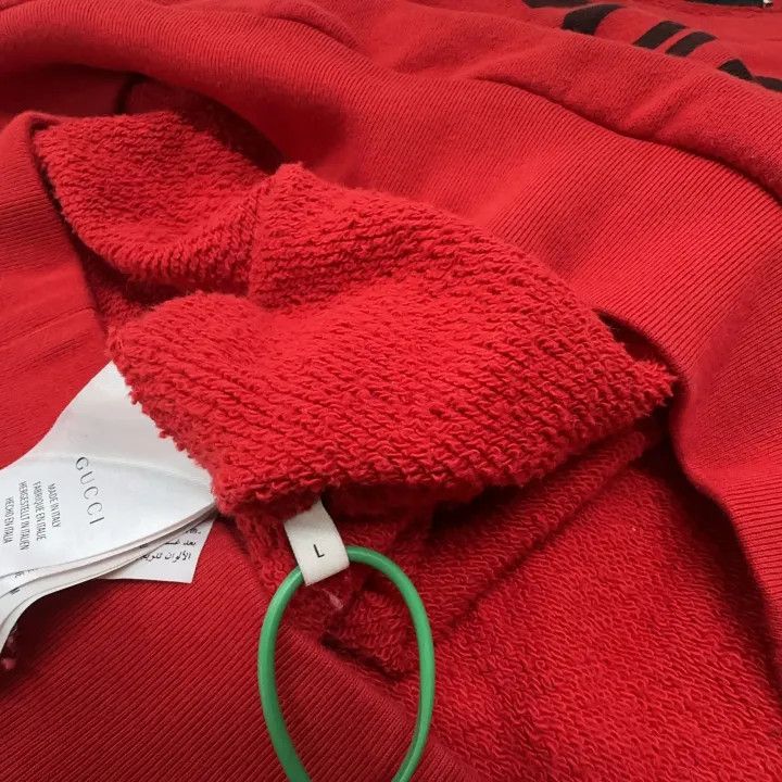Gucci Gucci Red Printed Crewneck Sweatshirt Size US L / EU 52-54 / 3 - 5 Thumbnail