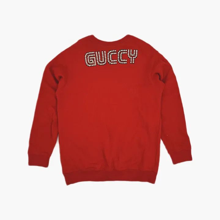 Gucci Red Printed Crewneck Sweatshirt