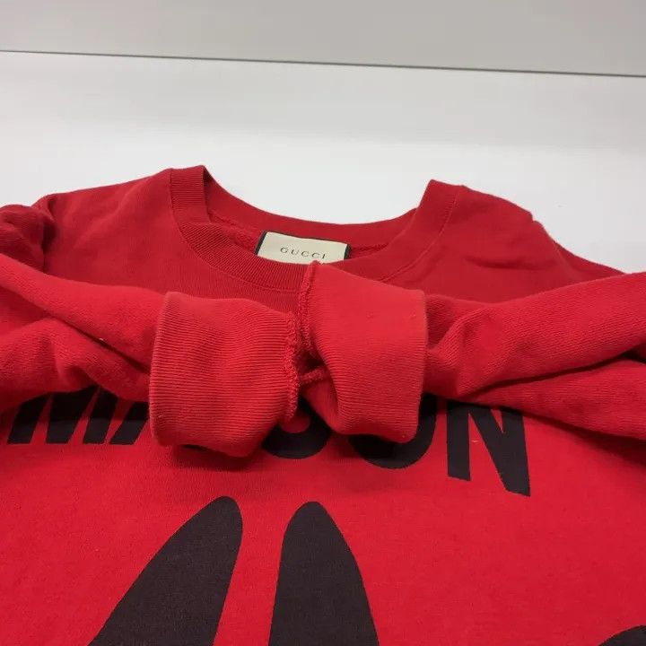 Gucci Gucci Red Printed Crewneck Sweatshirt Size US L / EU 52-54 / 3 - 8 Thumbnail