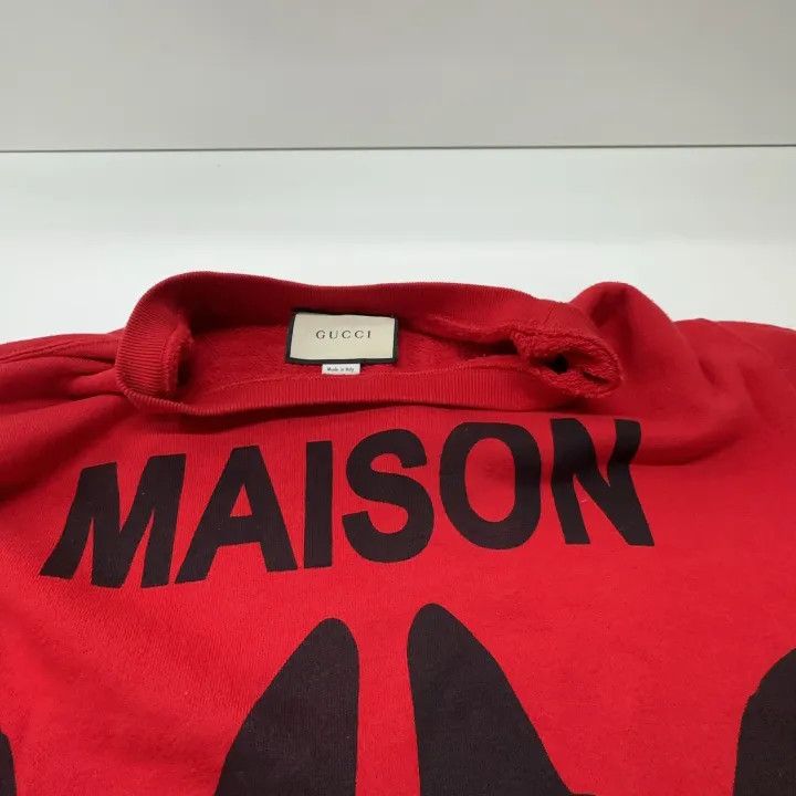 Gucci Gucci Red Printed Crewneck Sweatshirt Size US L / EU 52-54 / 3 - 7 Thumbnail