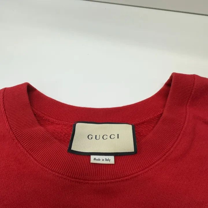 Gucci Gucci Red Printed Crewneck Sweatshirt Size US L / EU 52-54 / 3 - 6 Thumbnail