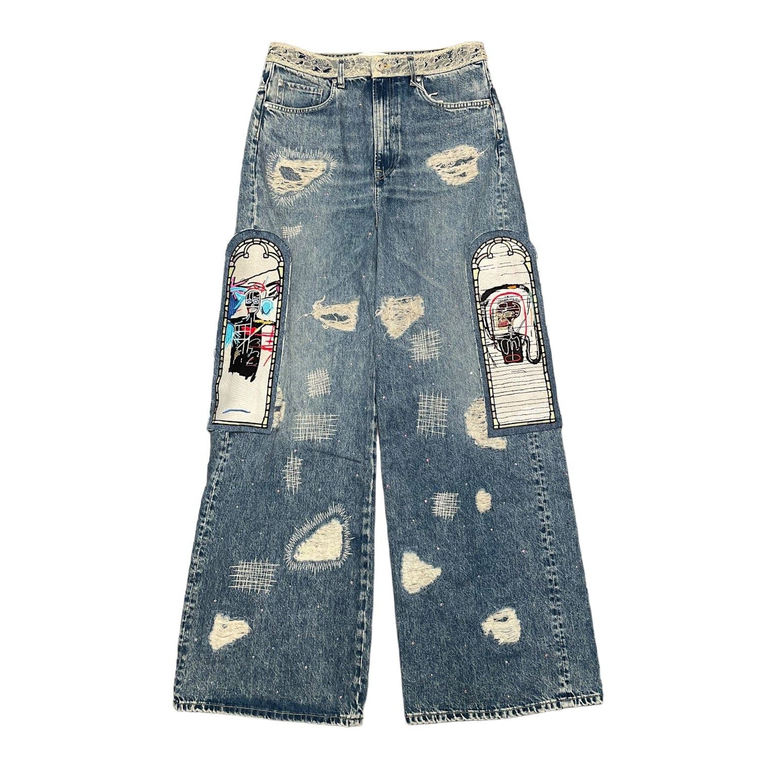 H&M Exclusive Jean-Michel Basquiat Flare Jeans Indigo