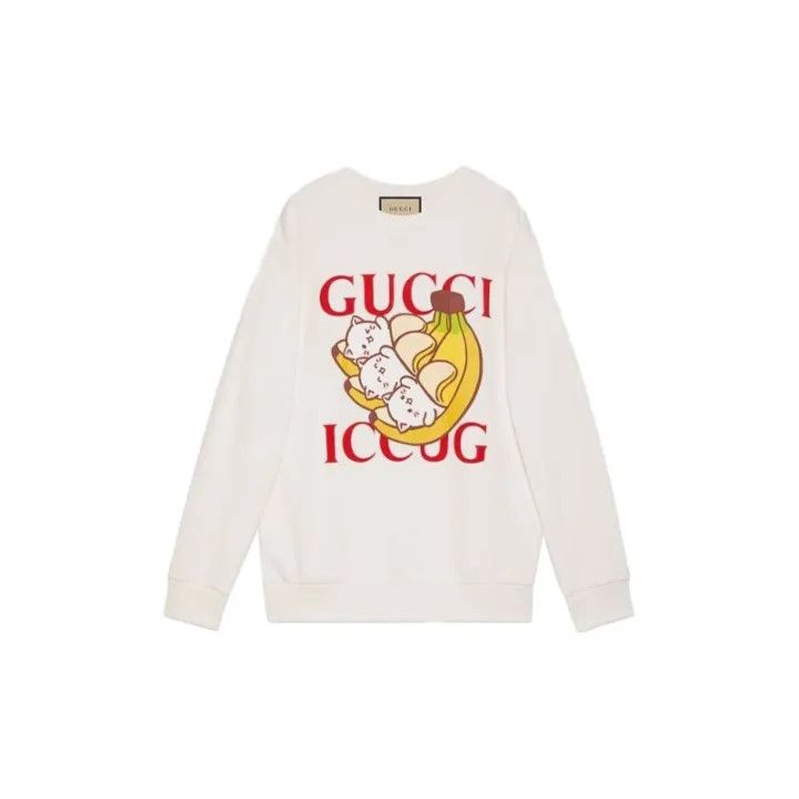 Gucci Gucci x Bananya Cartoon Long Sleeve Sweatshirt Size US M / EU 48-50 / 2 - 2 Thumbnail