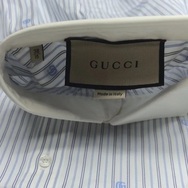 Gucci Gucci Striped Button-Up Long Sleeve Shirt Size US M / EU 48-50 / 2 - 4 Thumbnail