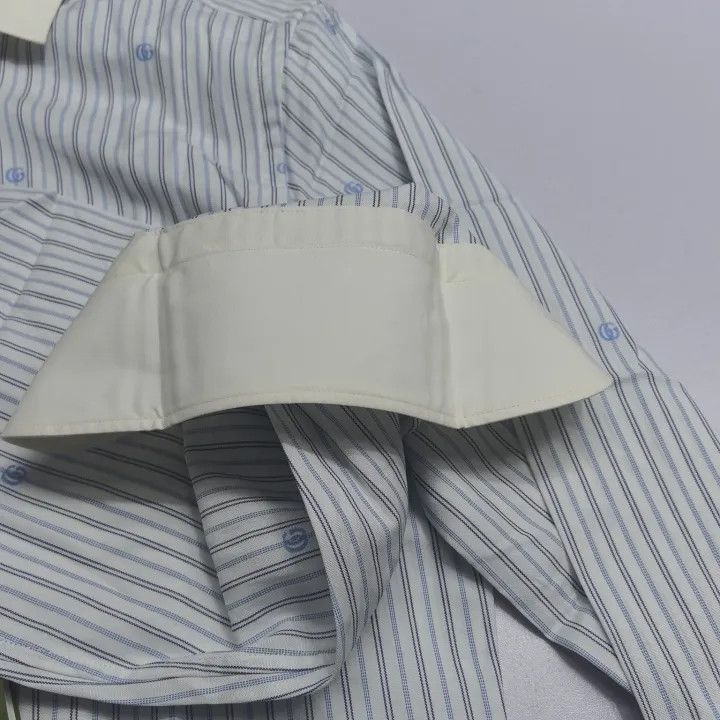 Gucci Gucci Striped Button-Up Long Sleeve Shirt Size US M / EU 48-50 / 2 - 9 Thumbnail