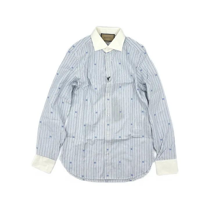 Gucci Gucci Striped Button-Up Long Sleeve Shirt Size US M / EU 48-50 / 2 - 2 Thumbnail
